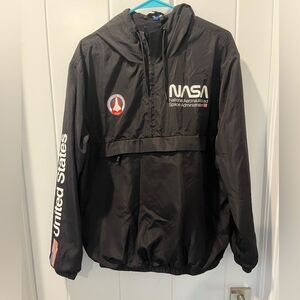 Divided NASA Black Hooded Jacket Size M